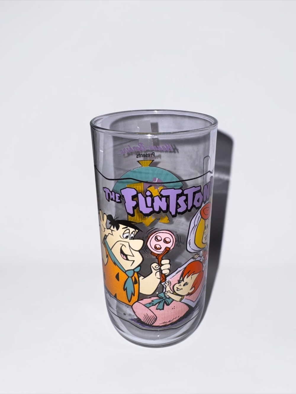 The Flintstones Hardee's 30th Anniversary Vintage Drinking Glass 1991